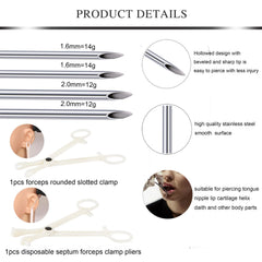 AVYRING straight barbell set with 12–18mm lengths for nipple or tongue piercings.
