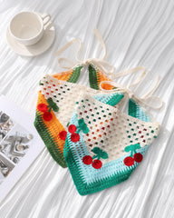 AWAYTR crochet head covering tied at the back for secure comfort