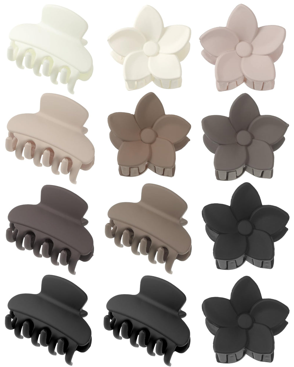 AWAYTR hair clips flower white, secure hold for delicate updos