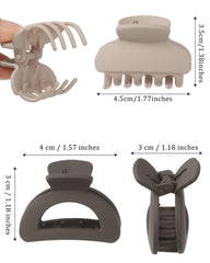 AWAYTR small octopus clip white front view ideal for quick updos.