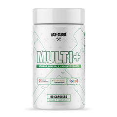 Axe & Sledge Multi Plus Multivitamin bottle and 90 veggie capsules
