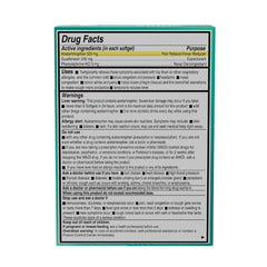 AXIV Sinus Severe Softgels close-up highlighting non-drowsy multi-symptom relief
