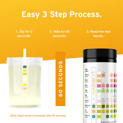 Ketone and ascorbic acid indicators on the strip
