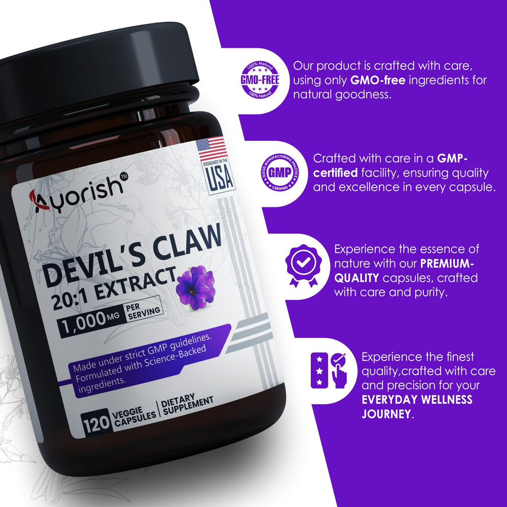 Globally sourced ingredients for Ayorish Devils Claw