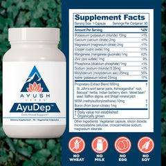 Herbal blend of saffron and ashwagandha with supporting minerals