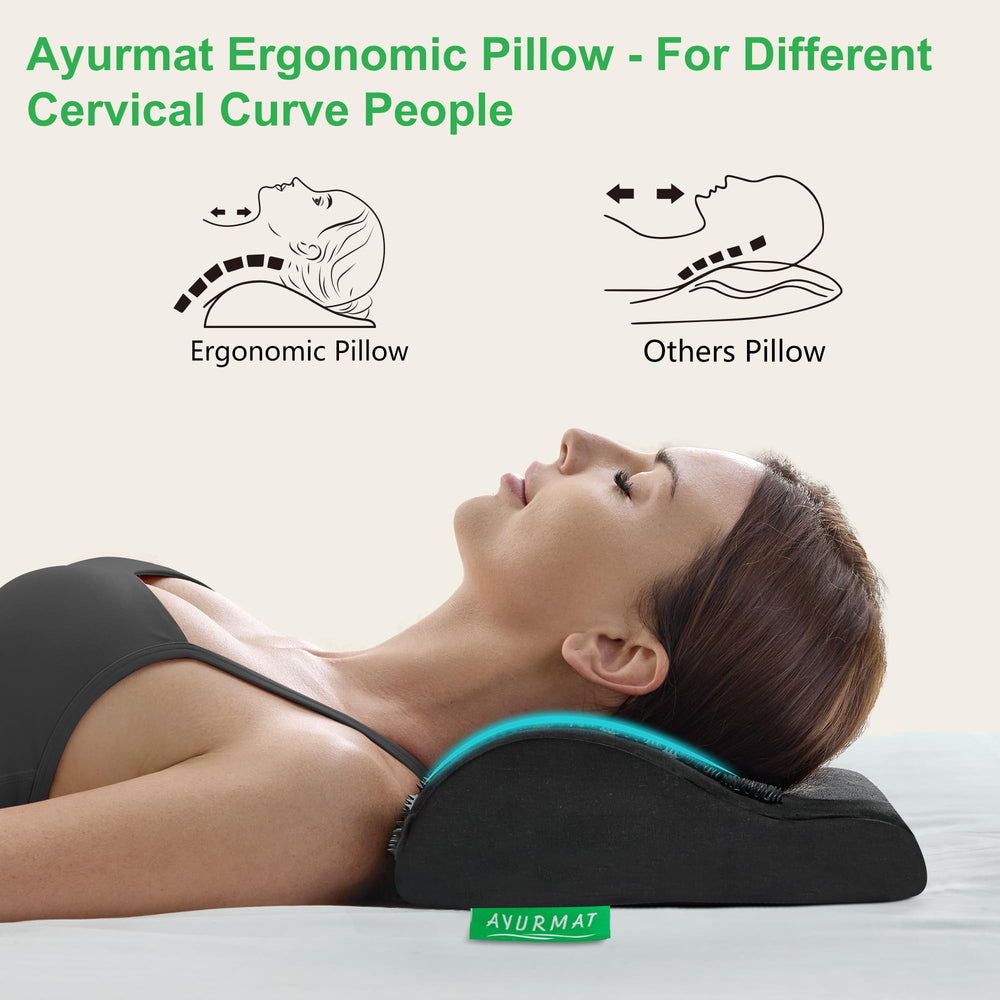 Ergonomic neck pillow for proper cervical alignment