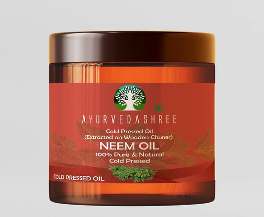 AYURVEDASHREE Neem Oil 100 ml bottle, cold pressed and pure