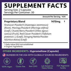 60 vegan capsules made with organic, non-GMO ingredients
