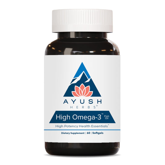 Ayush Herbs High Omega 3 bottle front view