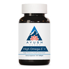 Ayush Herbs High Omega 3 bottle front view