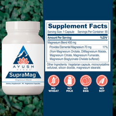 SupraMag bottle with 90 vegetarian capsules