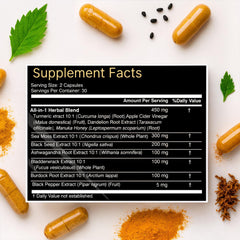 Manuka honey and honey extract included in formula