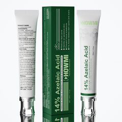 Azelaic acid 14% serum porcelain skin glow after application.