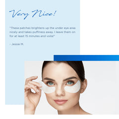 Azure Cosmetics anti-aging under-eye mask targets fine lines for smoother texture.