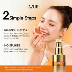 Azure Cosmetics Vitamin C serum in a morning and night routine.