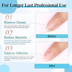 AzureBeauty Bond nail base prep on a clean, oil-balanced nail plate.