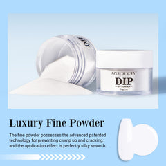 AZUREBEAUTY Bright White powder with no lamp curing highlights faster nail art.
