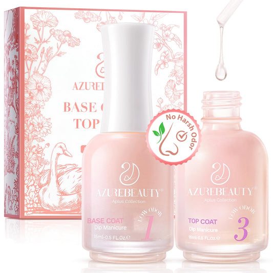 AzureBeauty dip base coat 15ml bottle shown for professional nail foundation and long-lasting results.