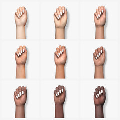 AZUREBEAUTY Dip powder application with base coat illustrates simple at-home manicure.