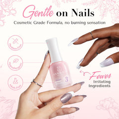 AzureBeauty nail application with dip kit demonstrates a salon-like finish at home.