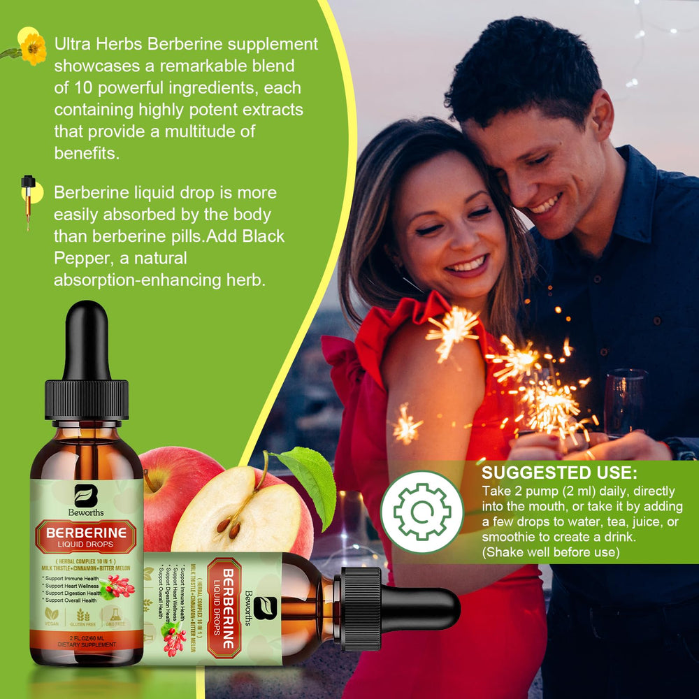 Brand packaging of B BEWORTHS Berberine supplement