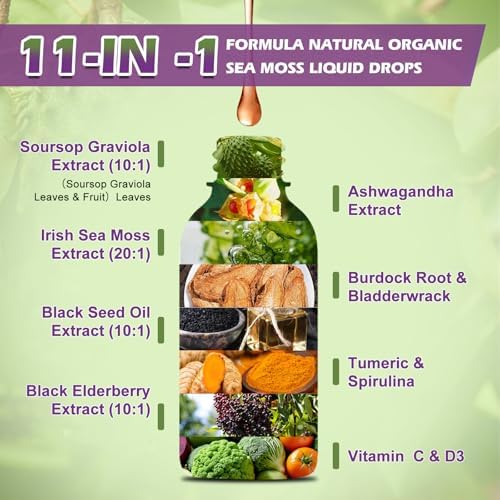 Close-up of bottle label showing 11 natural ingredients