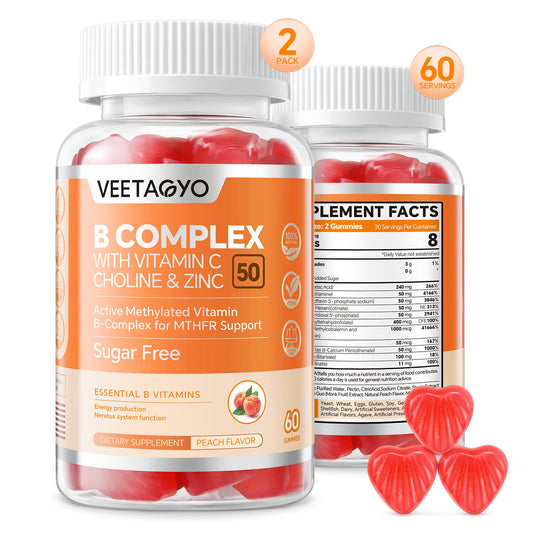 Front view of B Complex 50 Gummies bottle