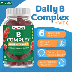 Label highlighting B vitamins including B3, B6, B12, Biotin and Folic Acid