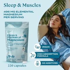 B-FIT B Magnesium Glycinate & Citrate 2-month supply