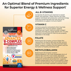 Infographic showing B vitamins B1 through B12