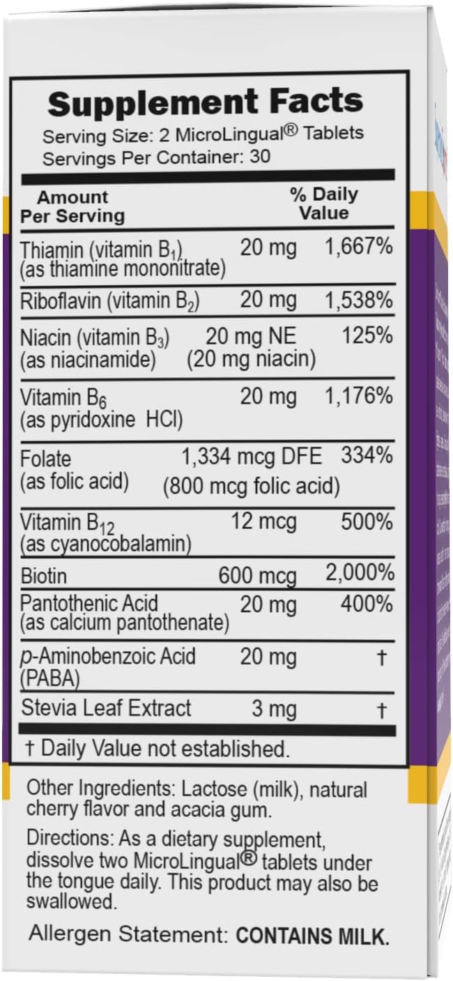 B vitamins supporting energy production