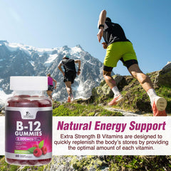 Adult holding a B12 Energy Gummies bottle