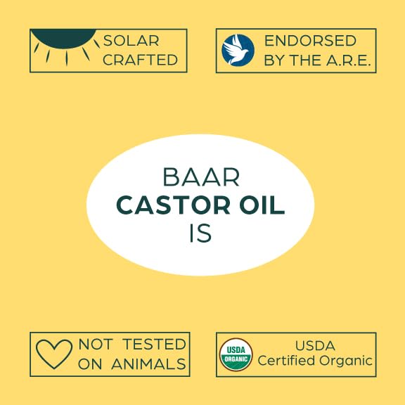 Close-up of roll-on applicator cap on Castor Oil bottle