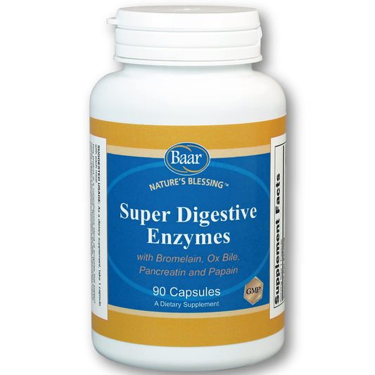 Baar Super Digestive Enzymes bottle label
