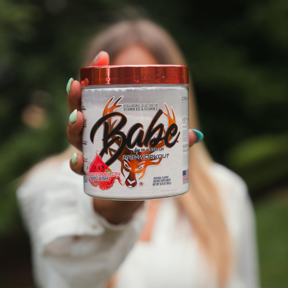 Woman using Babe Pre Workout for Women