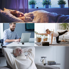 BABELIO Mini sleek black body complements any bedside setup.
