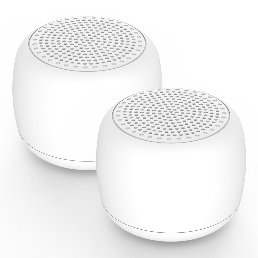 Babelio white noise two-pack front view shows compact pocket-friendly design for on-the-go use.