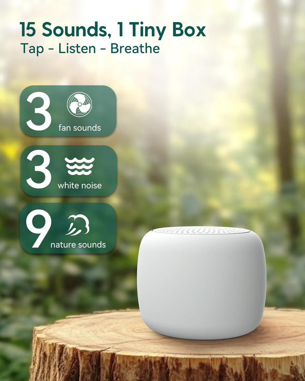 Babelio white noise two-pack pocket-size detail highlights easy carry for babies and adults.