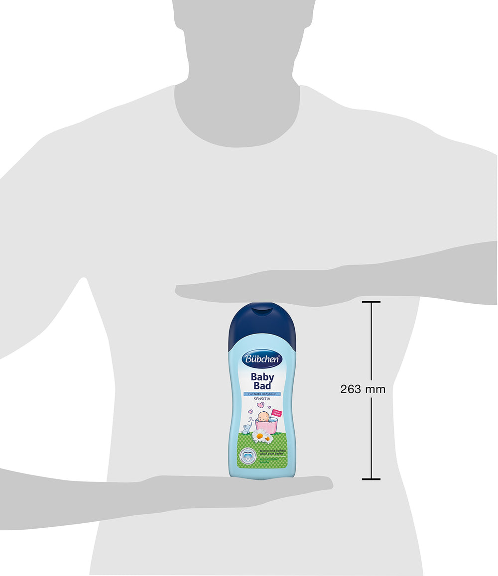 Foam bath lather with Bubchen baby bath