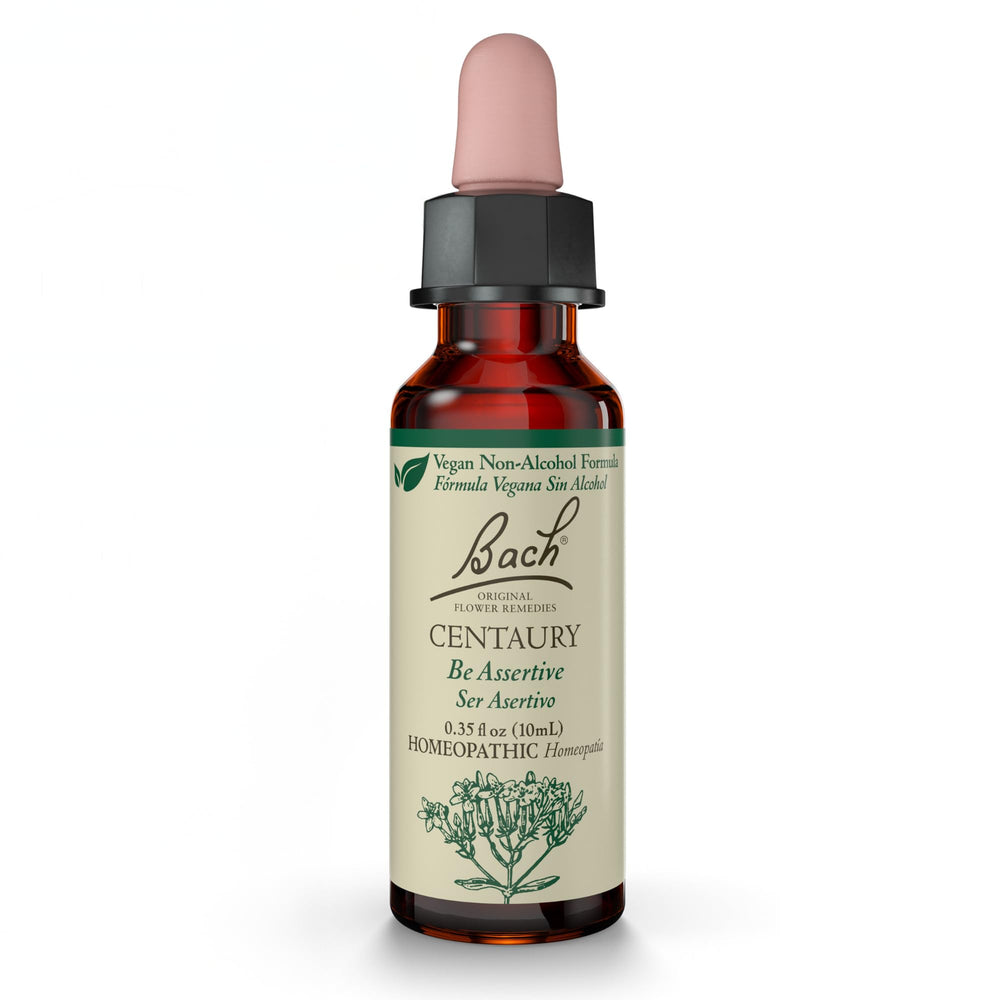 Centaury non-alcohol Bach remedy bottle with 10ml dropper