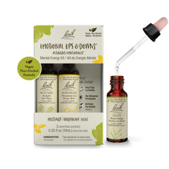 Bach Original Flower Remedies Trio Kit – Joy, Procrastinate Less and Restore Energy labels
