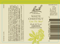 Vegan, natural ingredients label for Bach Flower Remedies with no artificial additives
