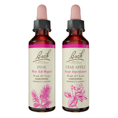 Bach front packaging showing two 20mL dropper bottles, clear labeling and travel benefit