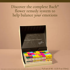 Front view of Bach Original Flower Remedies full set with 38 remedies and 2 Rescue Remedy
