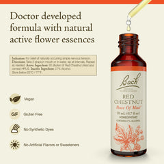 Bach Original Flower Remedies Red Chestnut label on bottle