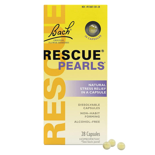 Bach Rescue Pearls Stress Relief bottle and packaging