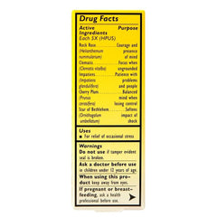 Close-up of Rescue Remedy bottle label