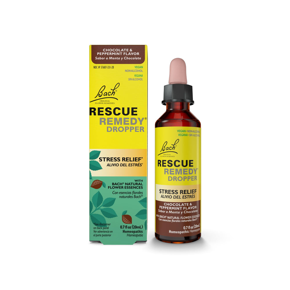 Bach Rescue Remedy Chocolate Peppermint 20mL bottle – front view