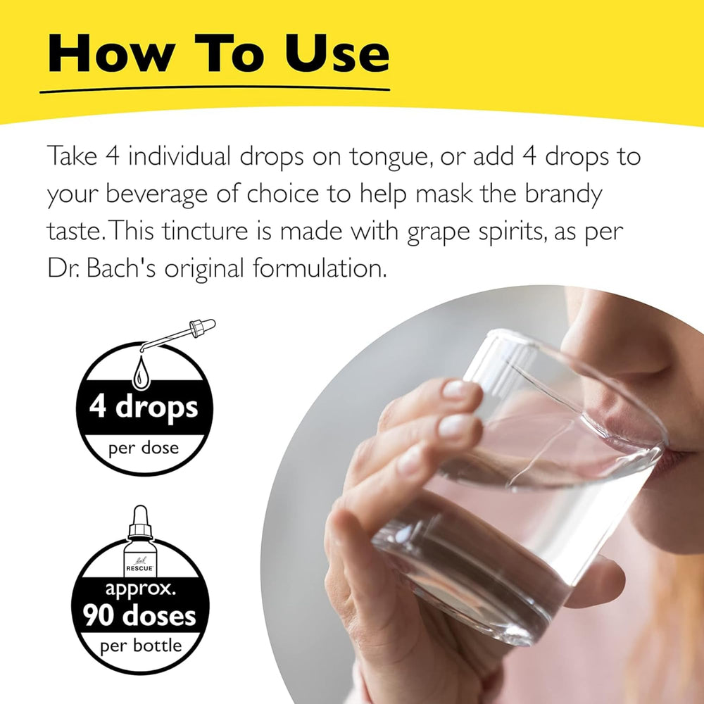 Person placing four drops on their tongue