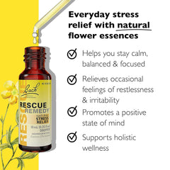 Close-up of Rescue Remedy dropper and label